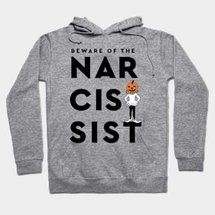 Beware Of The Narcissist Vintage Halloween Pumpkin Bold Typography Hoodie